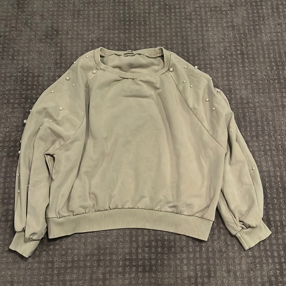 tan crewneck sweater